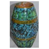 MCM Aldo Londi Italian Art Pottery Barrel Vase 7t
