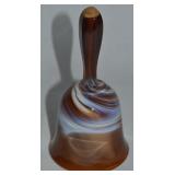 Vtg Imperial Caramel Slag Art Glass Bell 5.5t
