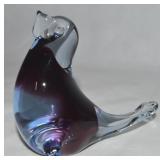 Vtg Murano Sommerso-style Art Glass Seal/Walrus