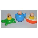 Vtg Fisher Price Little People Floating Family Set