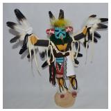 B David Signed Eagle Dancer Kachina Doll Statue