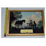 A Home on the Range Silhouette Framed Advertising