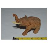 Vintage Handcarved Wooden Elephant Figure