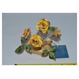 Vtg Princess Art Inc Painted Metal Flower Basket