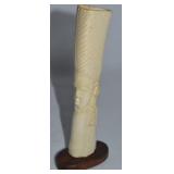 Vintage Carved African Ivory Tribal Figure Statue