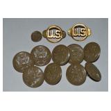 US Military (Air Force) Collar Brass Insignia &