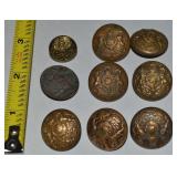 (9) British General Service Corps Military Buttons