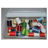 Shoebox Tote of Sewing Thread: Coats, Lily, Kresge