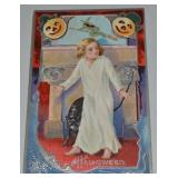 Antique Halloween Child, Black Cat, Witch Embossed