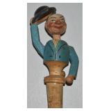 Vtg Anri Italy Carved Hat Tipper Bottle Stopper