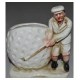 Vtg Enesco Japan Ceramic E-9286 Golf Planter