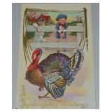 Antique Thanksgiving Greetings Ser 113G Post Card