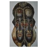 Hand Made in Ghana African Tribal Mask Wall