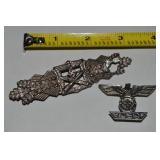 (2) German WWII Repro Badges w/Close Combat