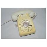 Vintage Bell Systems White Rotary Dial Telephone