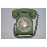 Vintage Bell Systems Green Rotary Dial Telephone