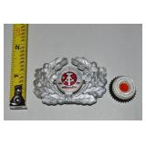 East German Military Hat Badge NVA & Cockade