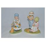 (2) Vintage Holly Hobbie Porcelain Figures