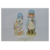 (2) Vtg Holly Hobbie Porcelain Figures