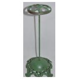Antique Green Painted Metal Hat Stand 12" tall