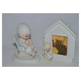 (2) Precious Moments Porcelain Pcs w/ Purr-Fect