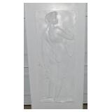 Bill Mack-style White Relief Carving Large Wood-
