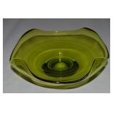 MCM Viking Epic Green Art Glass Candy/Nut Bowl