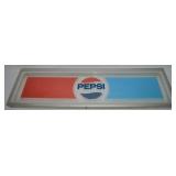 Vtg Pepsi Cola Fiberglass Sign w/ Aluminum &