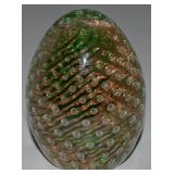 Murano Bullicante Aventurine Green Art Glass