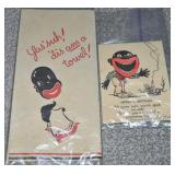 (2) Black Americana Pcs w/ Christmas Card +