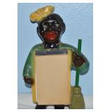 Vintage Black Americana Chalkware Chef Notepad
