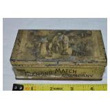 Antique Diamond Match Co Tin w/Black Americana