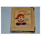 Vintage Scrappy Bank Book Still Bank w/ Key