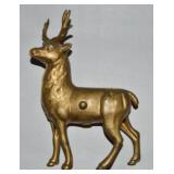 Antique AC Williams Gilt Cast Iron Stag Deer Still