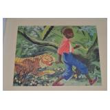 Vtg Little Black Sambo & Tiger Print 8 x 10 Total