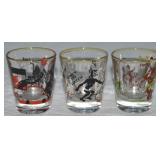 (3) Vtg Shot Glasses w/ Down the Hatch Cannibals