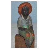 Antique Bisque Porcelain Black Americana Sitting