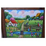Beatrice M Smith Signed Original Oil Folk Art Blak