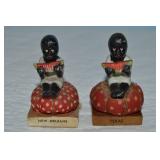 (2) Vtg Souvenir Black Americana Pin Cushions