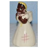 Vintage Art Pottery Black Americana Girl in Dress