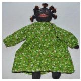 Vintage Handmade Black Americana Cloth Rag Doll