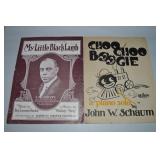 (2) Vtg Black Americana Sheet Music w/Choo Choo