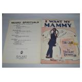 (2) Black Americana Sheet Music Negro Spirituals