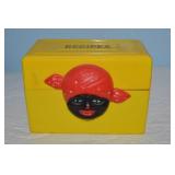 Vtg Fosta Product Aunt Jemima Yellow Recipe Box