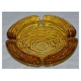 Vintage Anchor Hocking Soreno Amber Glass Ashtray
