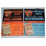 (2) Vtg Cadie Polishing Cloth Advertising Bags