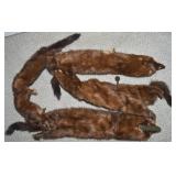 Vintage (4) Mink / Sable Fur Collar Stole Approx
