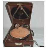 1920's Superior Mico Gramophone in Travel Case w/