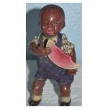 Vtg Japan Celluloid Windup Poor Pete w/Watermelon