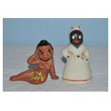 (2) Vtg Ceramic Figures w/ Aunt Jemima + Native